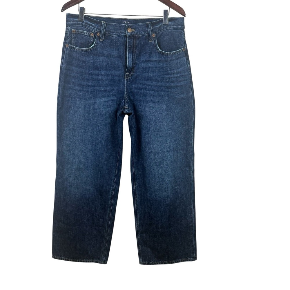 J Crew Jeans Women 29 Dark Blue Wide Leg 90's VTG Baggy Y2K‎